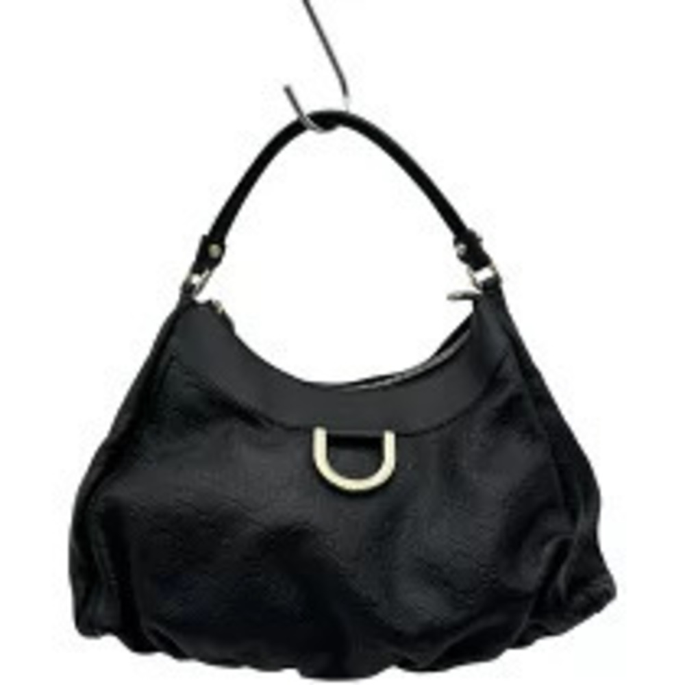 Gucci Guccissima Abbey Hobo Bag Black Leather Shoulder